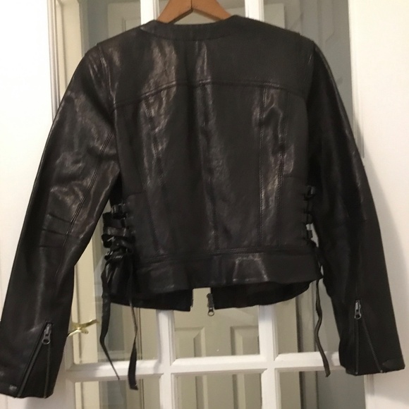 Nannette Lapore Women’s size 4. (XS/S) black moto jacket - Picture 6 of 11